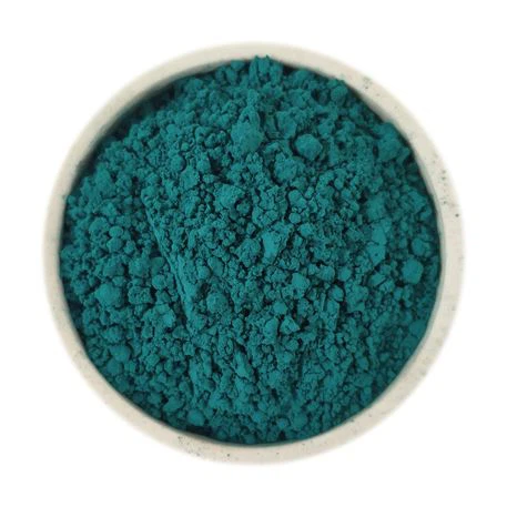 Pigmento de esmalte cerámico verde pavo real